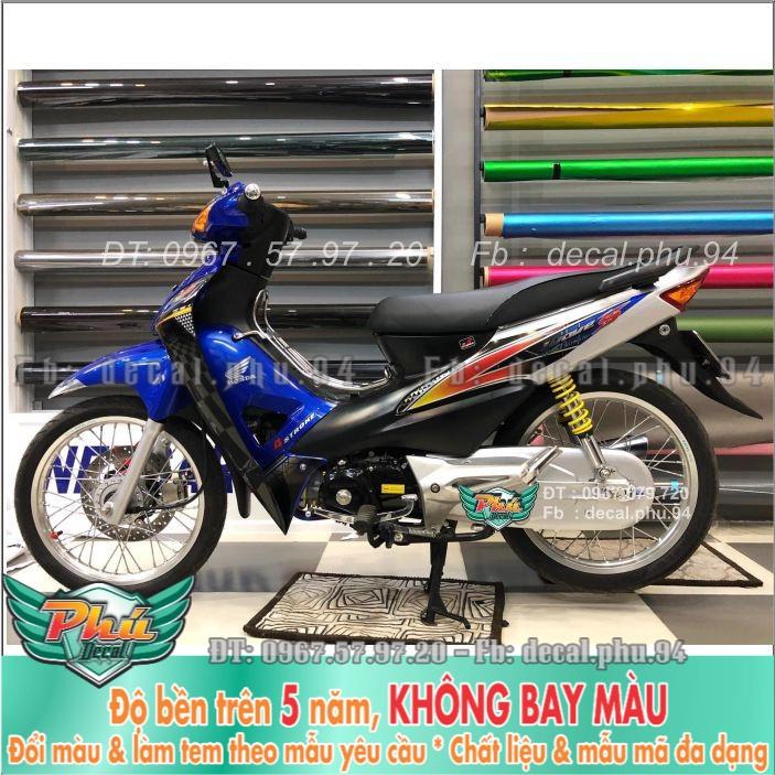 Tem rời Wave A xanh trắng đen  -1