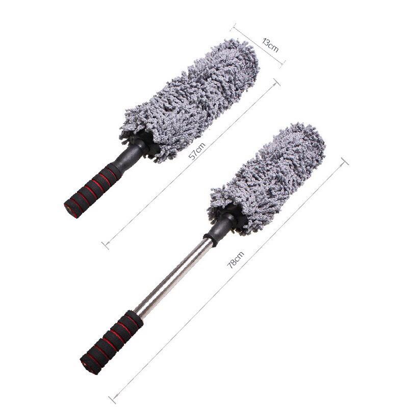 Chổi Lau Xe Ô Tô Sợi Dầu, Điều Chỉnh Được Độ Dài - Tròn, Chổi Đa Năng, Có Túi Đựng - HÀNG CAO CẤP