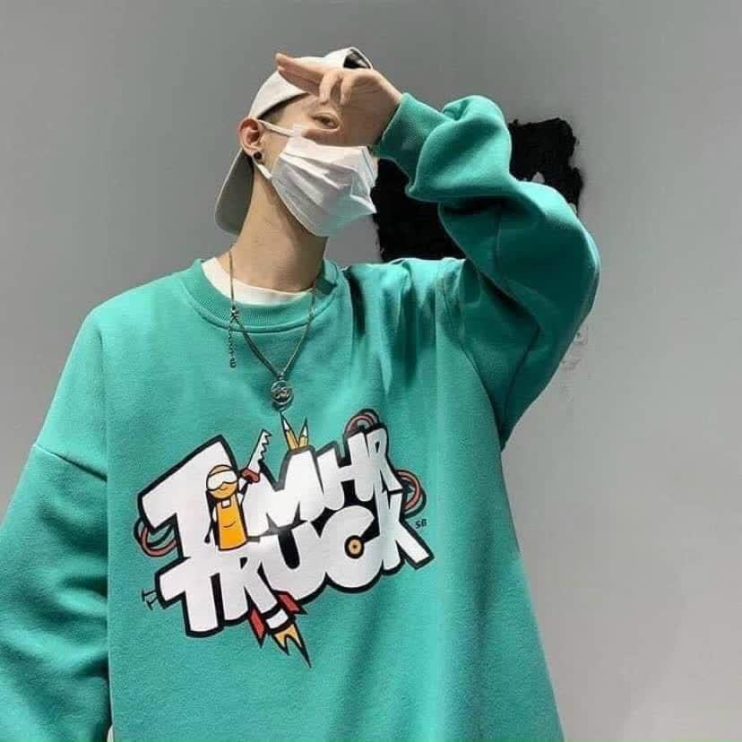 Áo Sweater nỉ bông TMHR TRUCK thời trang unisex nam nữ (Ảnh thật/có sẵn