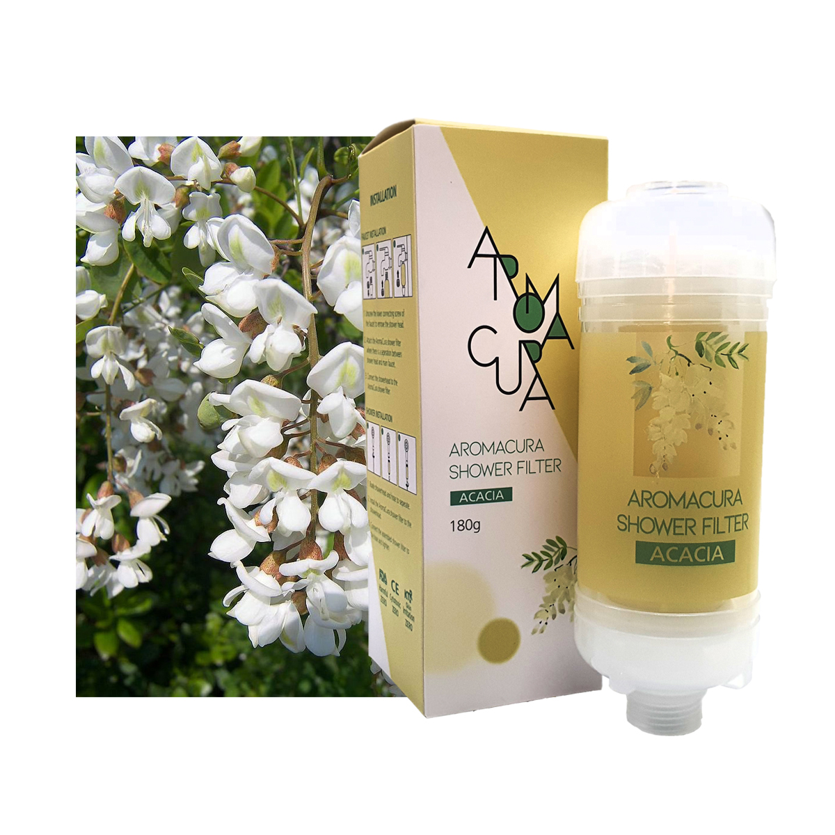 Lõi lọc nước vòi sen Vitamin C Aromacura Shower Filter Korea - Hương Hoa Keo
