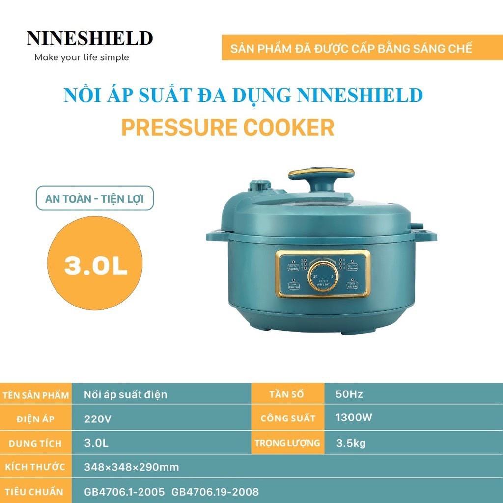 (TNB072) Nồi áp suất đa năng Nineshield 4 lít, nồi áp suất, nồi nấu cháo, nấu cơm