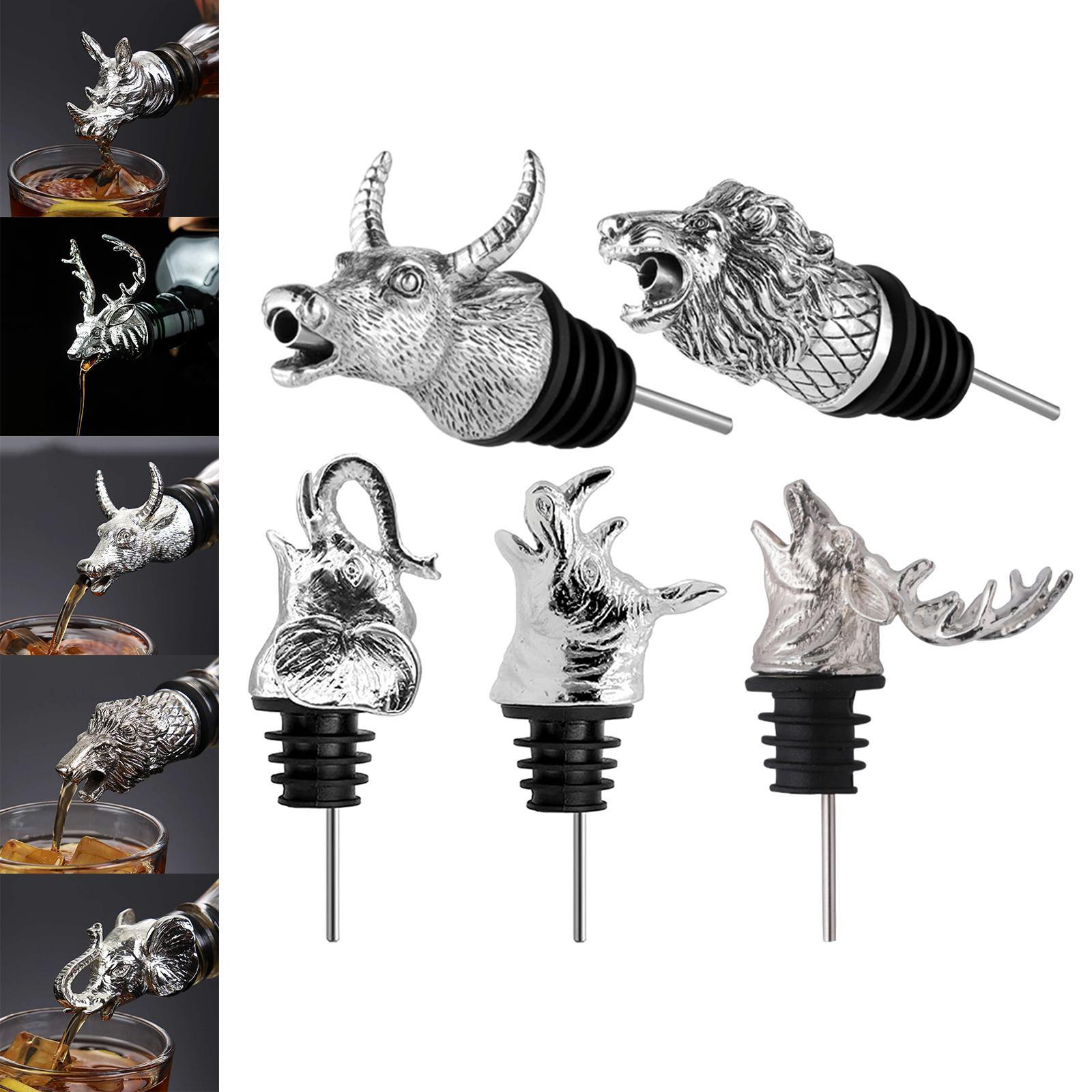 5pcs Vintage Wine Champagne Liquor Pourer Decanter Saver Wine Bottle Seal Plug