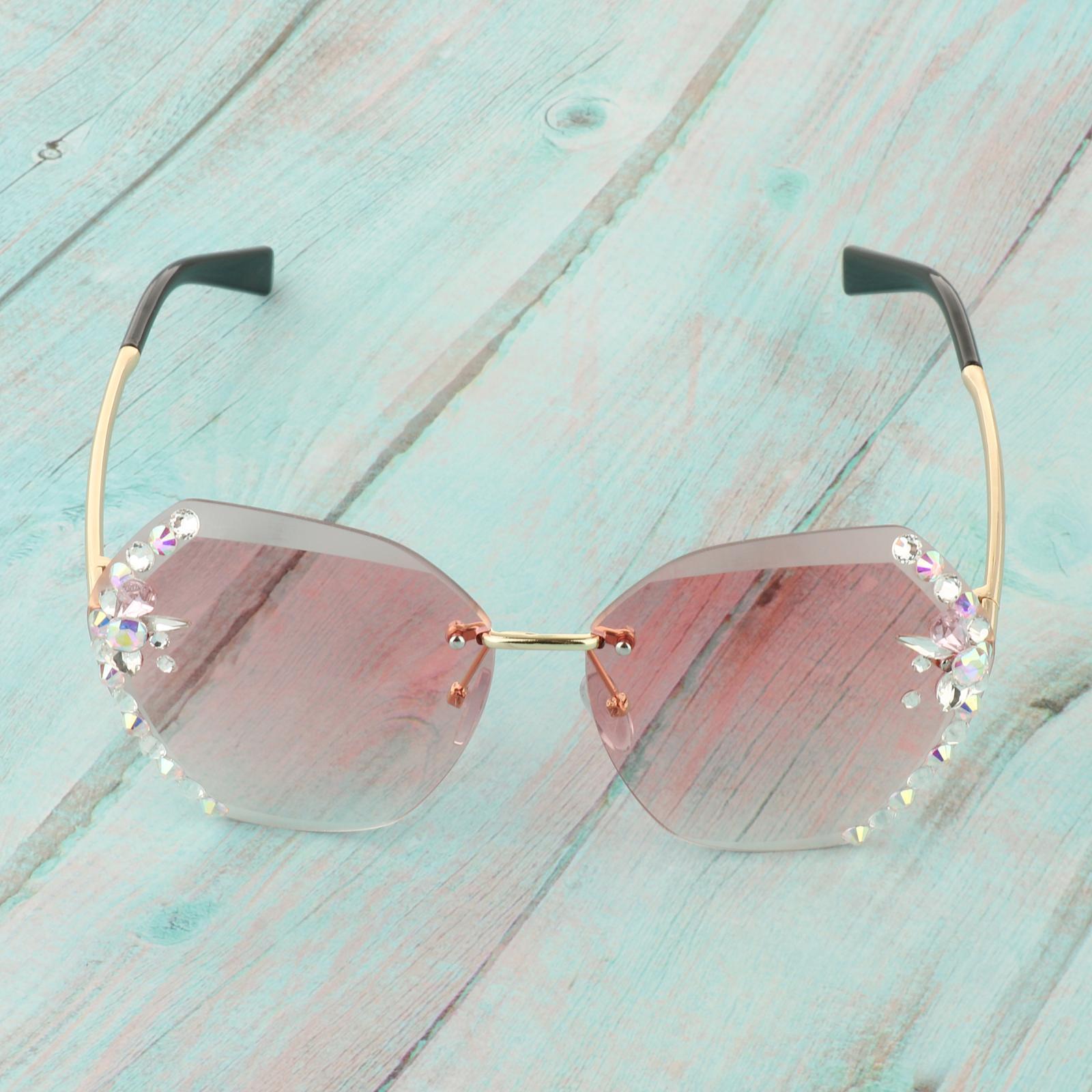 Fashion Vintage Oversized Sunglasses Women Gradient Eyewear Glasses