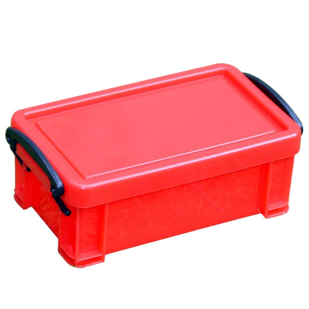 10X Home Furnishing Box 0.5L Latch Box Colorful with Lid Food Sealed Case Red