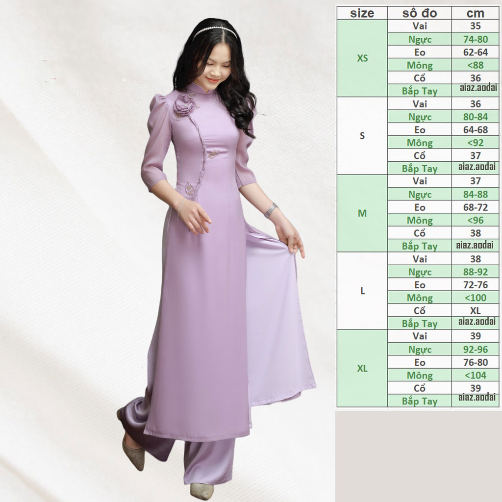 Áo Dài Cách Tân Nữ Thủ Công 4 Tà