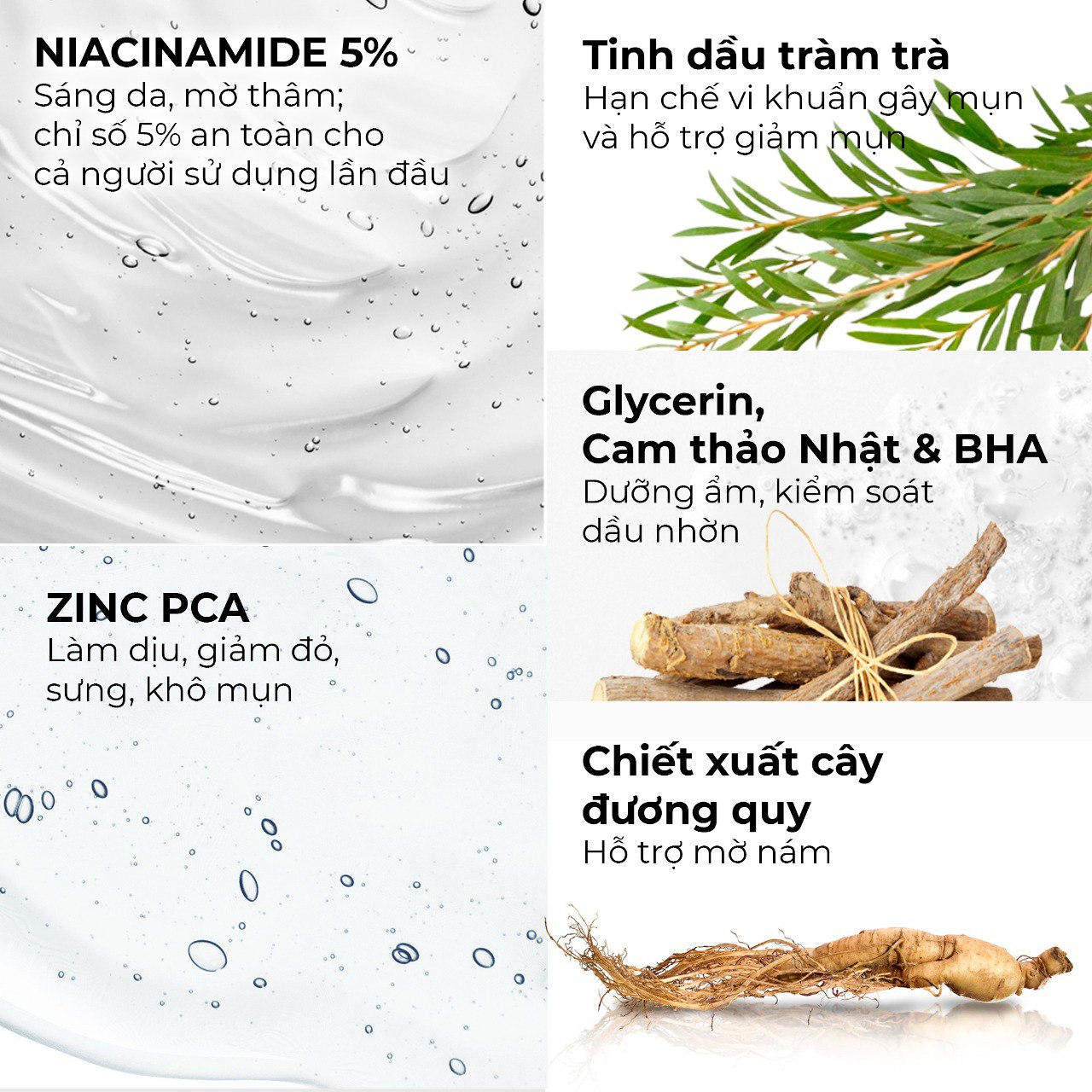 Bộ serum Men Stay Simplicity giảm mụn, làm dịu, sáng da, mờ thâm, thu nhỏ lỗ chân lông cho nam Niacinamide 5% + Zinc PCA 1% 2x30ml