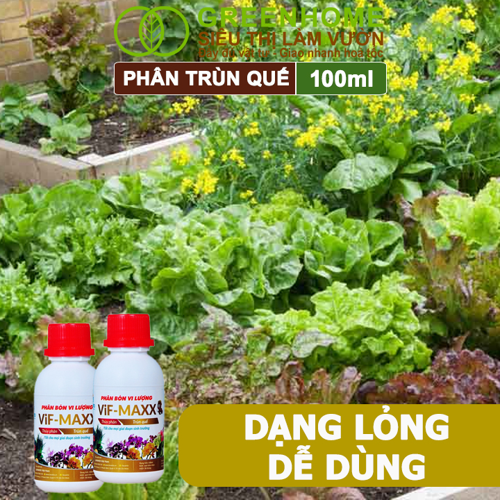 Phân Trùn Quế Greenhome, Lavamix, 100ml, Hữu Cơ Sinh Học, Thuỷ Phân Đậm Đặc, Bón Rau, Hoa, Kiểng