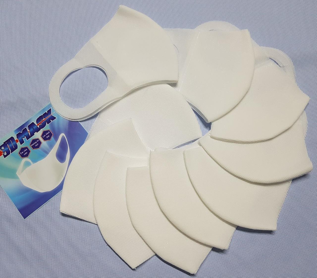 Set 10 cái khẩu trang 2 lớp vải không dệt dành cho nam nữ - giặt lại dùng được nhiều lần