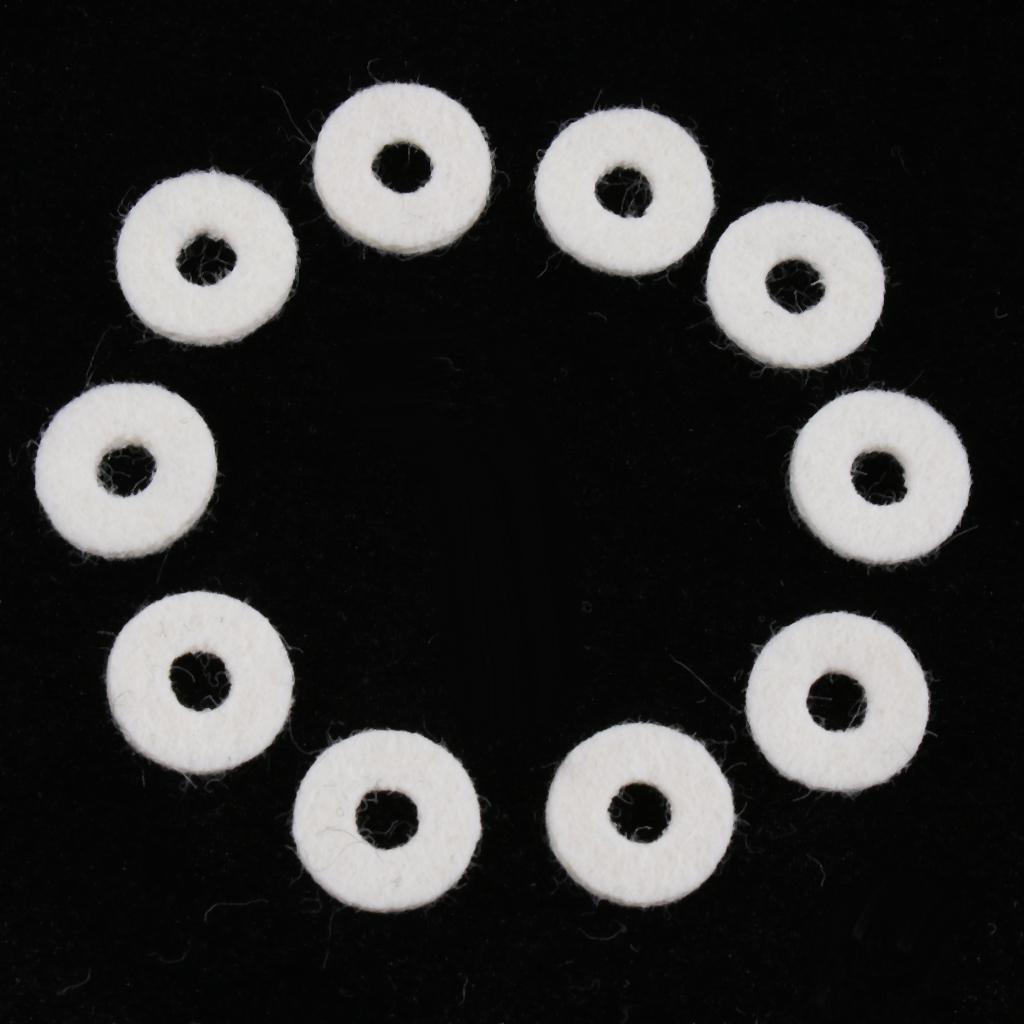 10pcs/pack Trumpet Wool Felts Washer Cushion for Trumpeter - Black