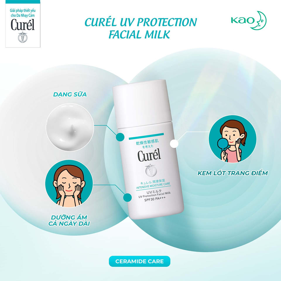 UV Sữa Chống Nắng Curel UV Protection Face Milk SPF 30 PA++ (30ml)