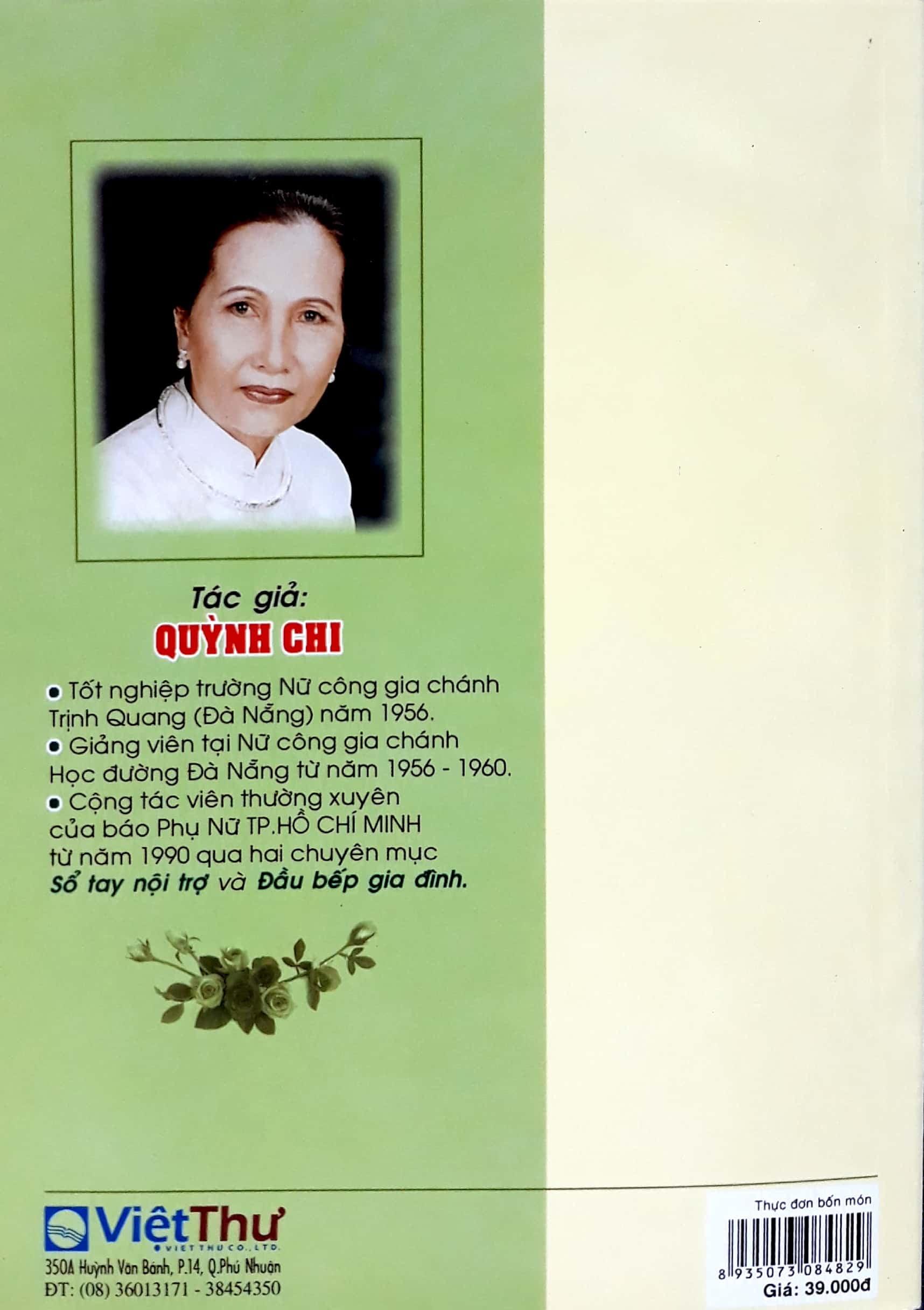 Sách Thực Đơn Bốn Món