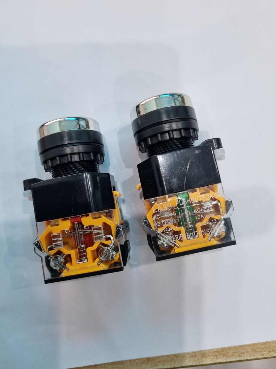 Nút nhấn nhả LA39 xanh- đỏ không đèn