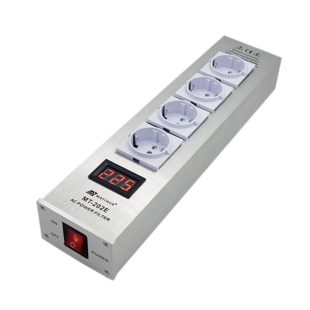 Hifi Matihur MT-202E Audio Noise AC Bộ lọc năng lượng Bộ điều hòa Bộ điều hòa Bộ điều hòa Bảo vệ Surge With Outlets Dải công suất EU