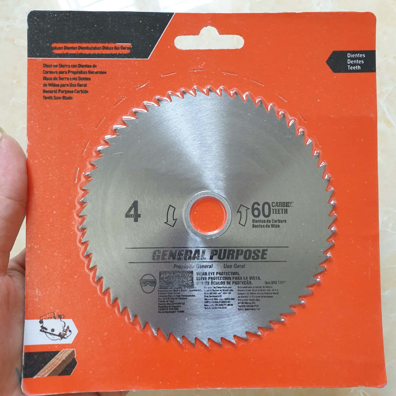 Đĩa cắt nhựa gỗ 60 răng 100x16mm dùng cho máy mài và bộ chuyển đổi M10