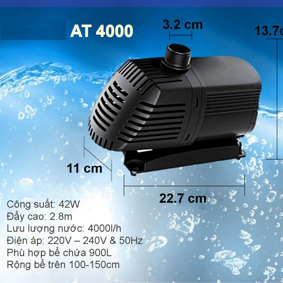 Máy Bơm Nước Công Suất Lớn AT 4000 Dành Cho Hồ Cá Cảnh