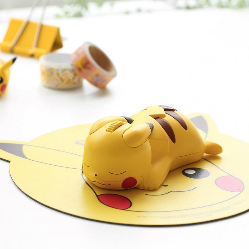Chuột Máy Tính Bluetooth Không Dây Bluetooth Gaming USB 2.4G 1200 DPI Pokemon Pikachu Silent Mouse Cho Máy Tính Laptop