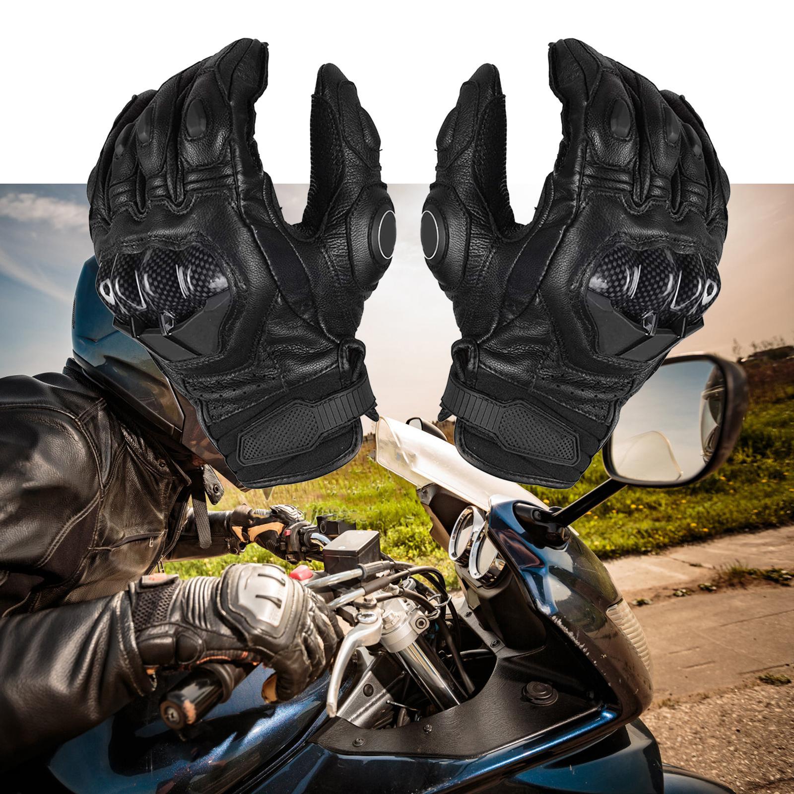 Premium PU Leather Motorcycle Gloves Touchscreen for Driving