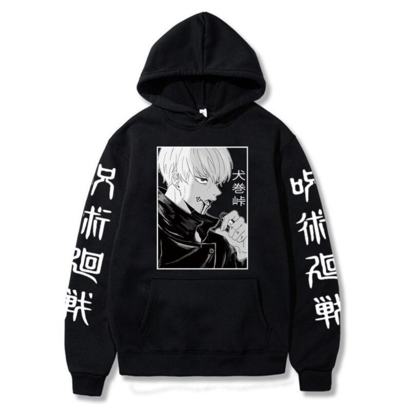 Áo Hoodie Tay Dài Dáng Rộng In Hình Anime Jujutsu Kaisen Gojo Satoru Phong Cách Hip Hop Đường Phố Cho Người Lớn