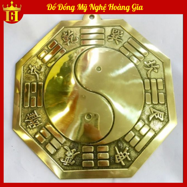 Gương bát quái bằng đồng mặt cầu lồi