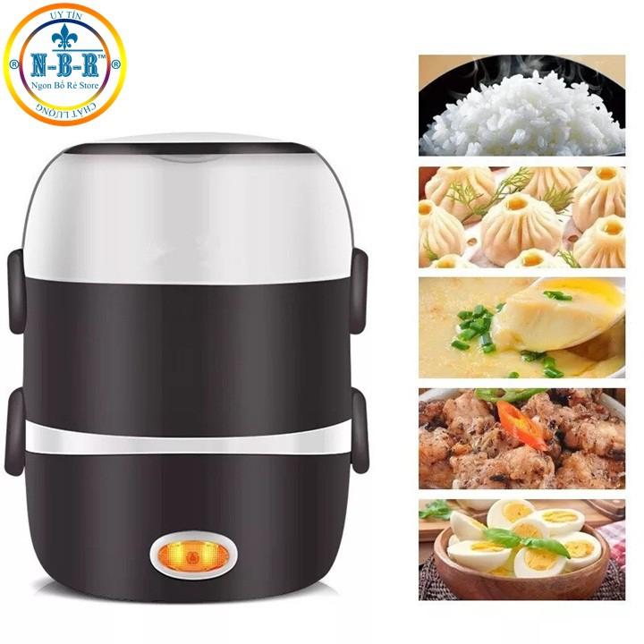 Cặp Lồng Cắm Điện 3 Tầng ruột inox Cao Cấp Giữ Nóng Thức Ăn Liên Tục
