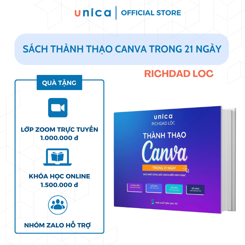 Sách Thành thạo Canva trong 21 ngày  - Richdad Loc