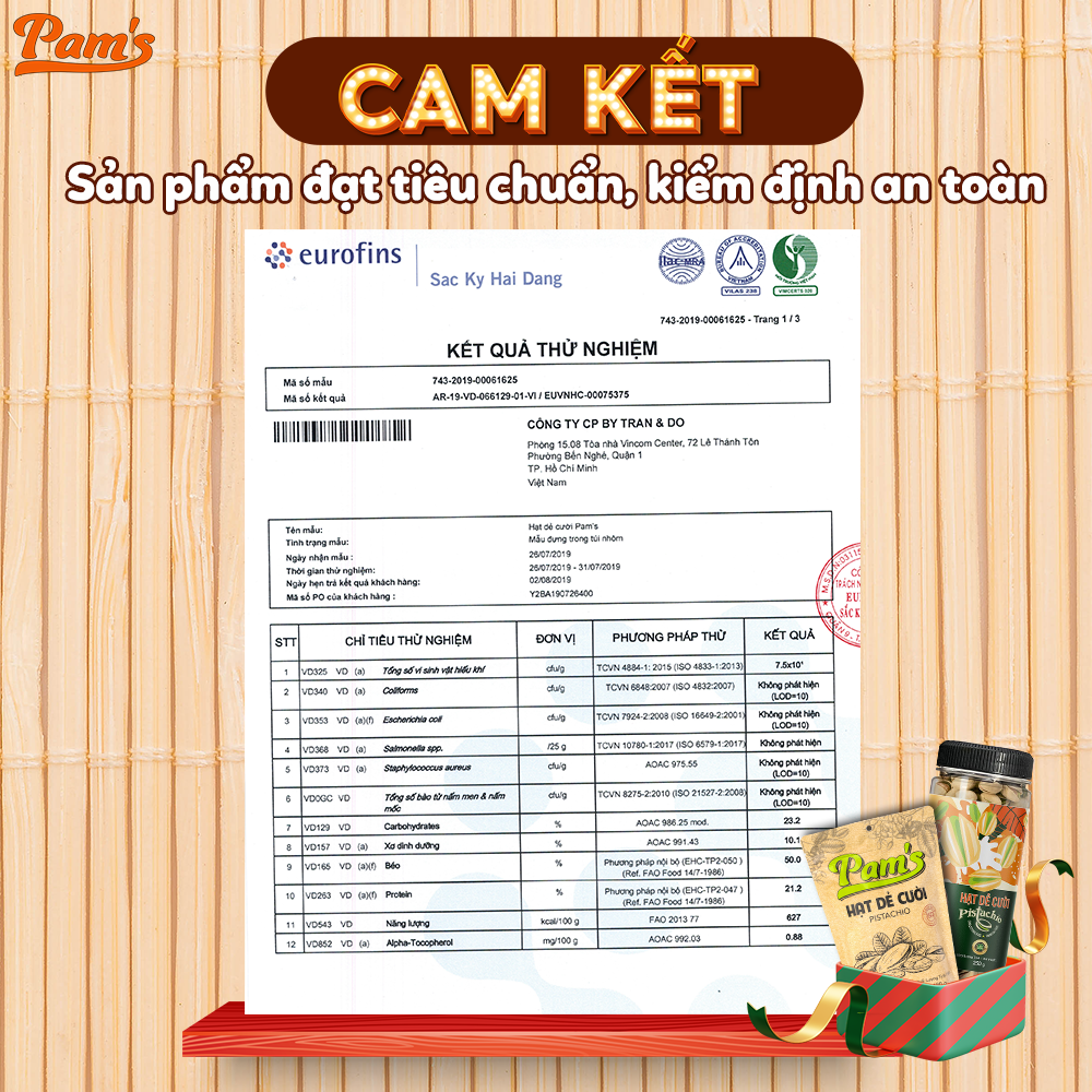 Hạt Dẻ Cười Không Tẩy Trắng Pams - Hạt Dẻ Nhập Khẩu Mỹ, Nhân Giòn Ngon, Dùng Ăn Kiêng Ăn Vặt