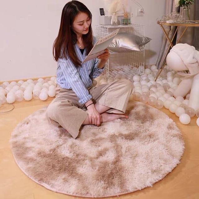 Thảm lông loang tròn đường kính 1m