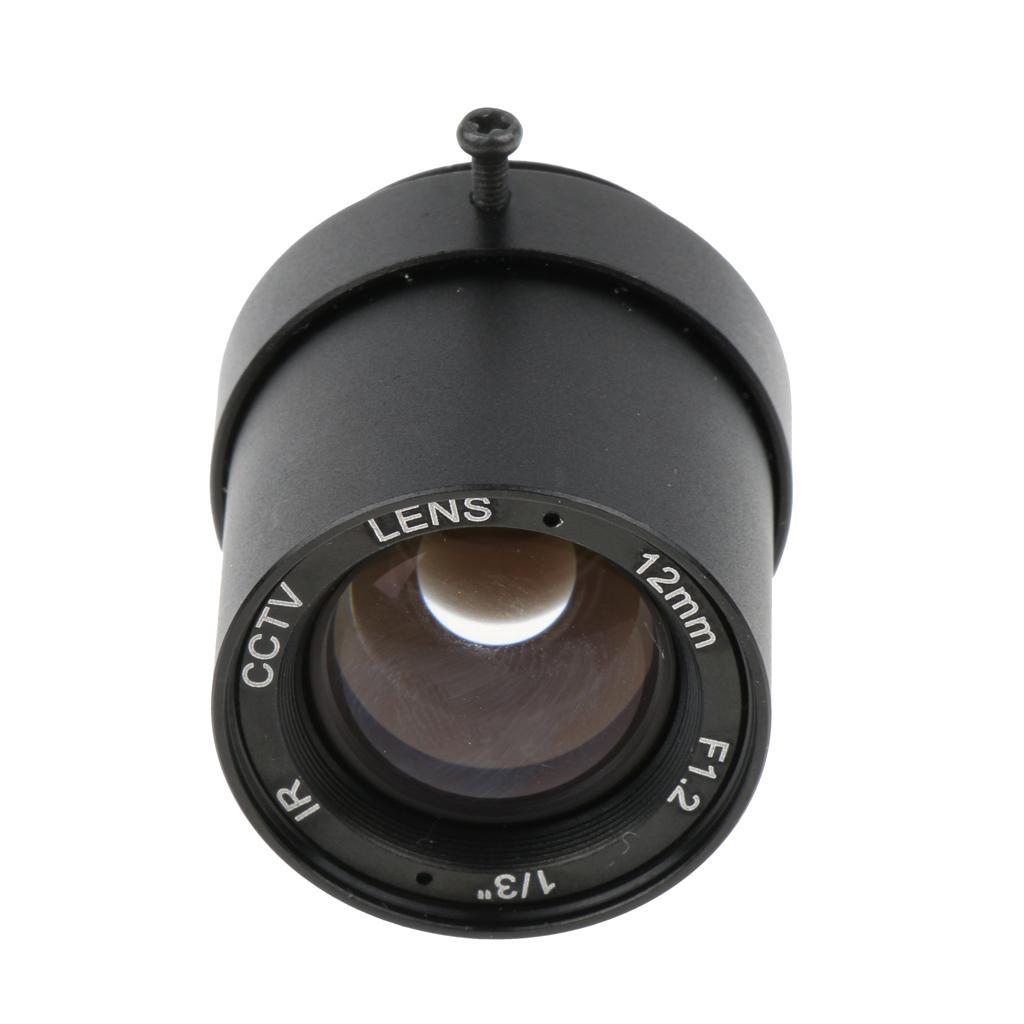 2 1/3" 12mm Fixed Iris CS Mount IR Board Lens for Security IP Camera