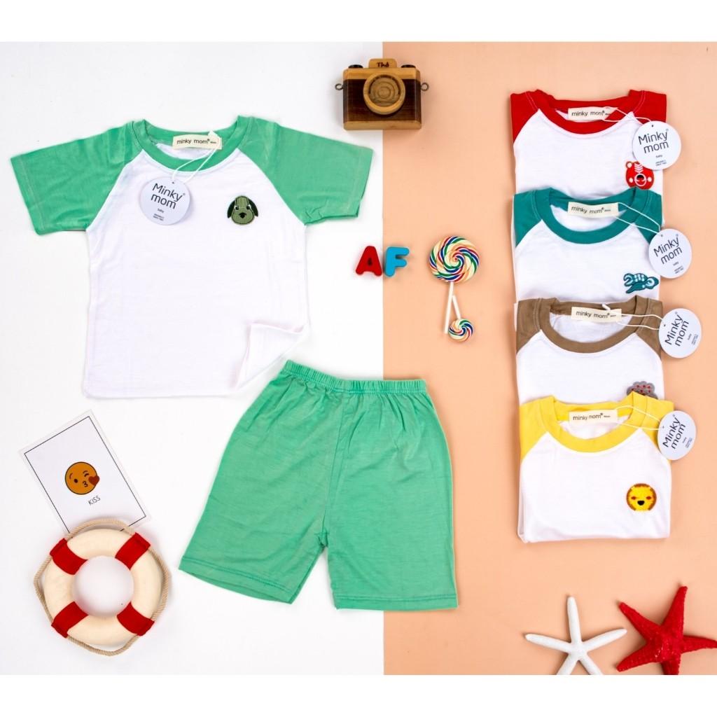 Bộ Cộc Tay Cho Bé FREE SHIP Bộ Minky Mom Cộc Tay Cho Bé Trai Bé Gái Chất Thun Lạnh siêu mềm mịn thoáng mát