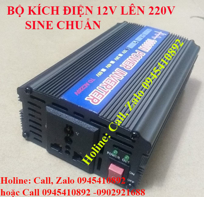 Bộ kích điện sin chuẩn  12V lên 220V 1000W