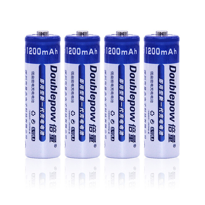 Bộ 4 Viên Pin Tiểu Sạc AA Cao Cấp 1200mAh Doublepow - Hàng nhập khẩu