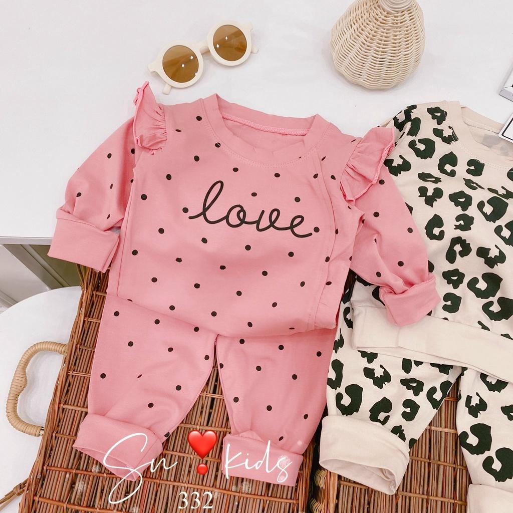 Bộ đồ dai tay chất cotton cho bé trai và gái