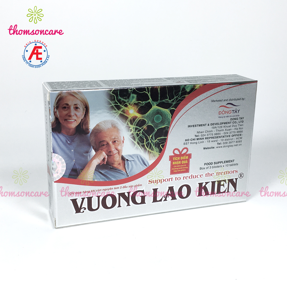 Vương Lão Kiện - Giảm run tay run chân ở người cao tuổi- Có tem tích điểm chính hãng Á Âu