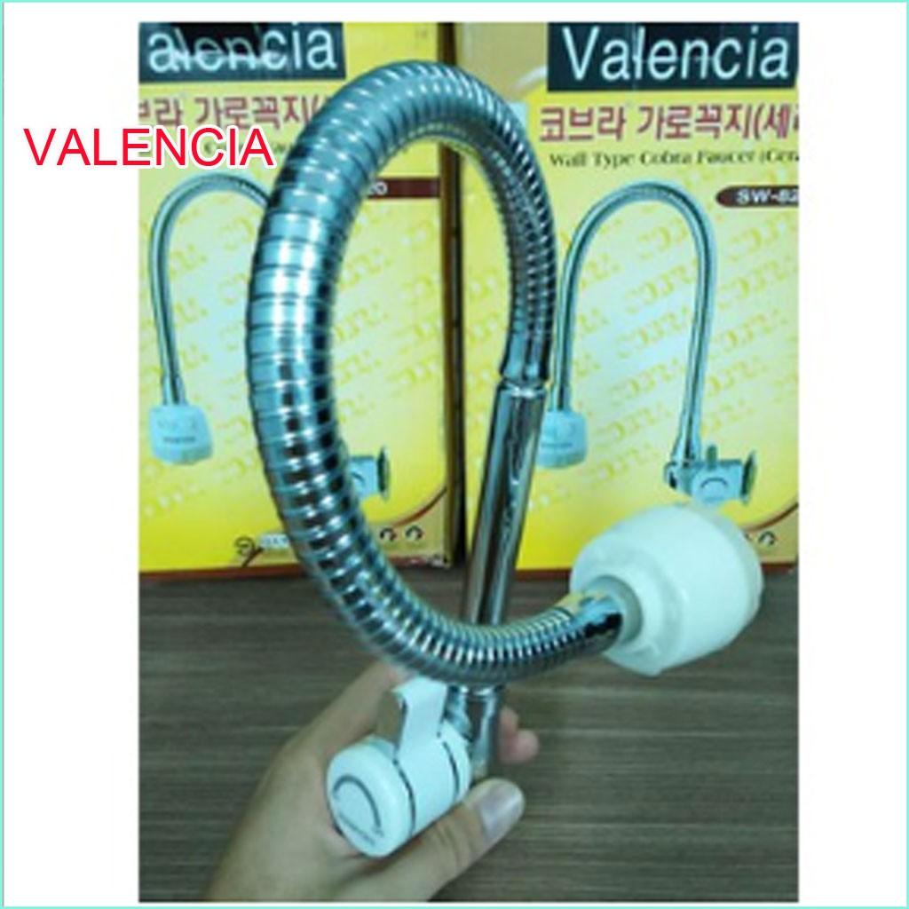 Vòi lạnh rửa chén bát Valencia KAG-KB08, vòi cần bẻ Valencia Korea gắn chậu lò xo nước mạnh sử dụng tốt