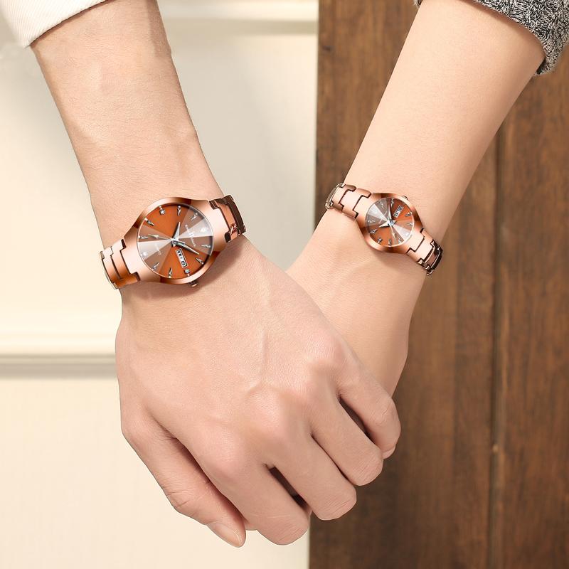 Đồng Hồ Cặp Đôi Dành Cho Tình Nhân 2021 Thạch Anh Thời Trang Đồng Hồ Nam Nữ Chống Thấm Nước Tuần Lịch Đồng Hồ Đeo Tay Những Người Yêu Thích Đồng Hồ Thép Không Gỉ