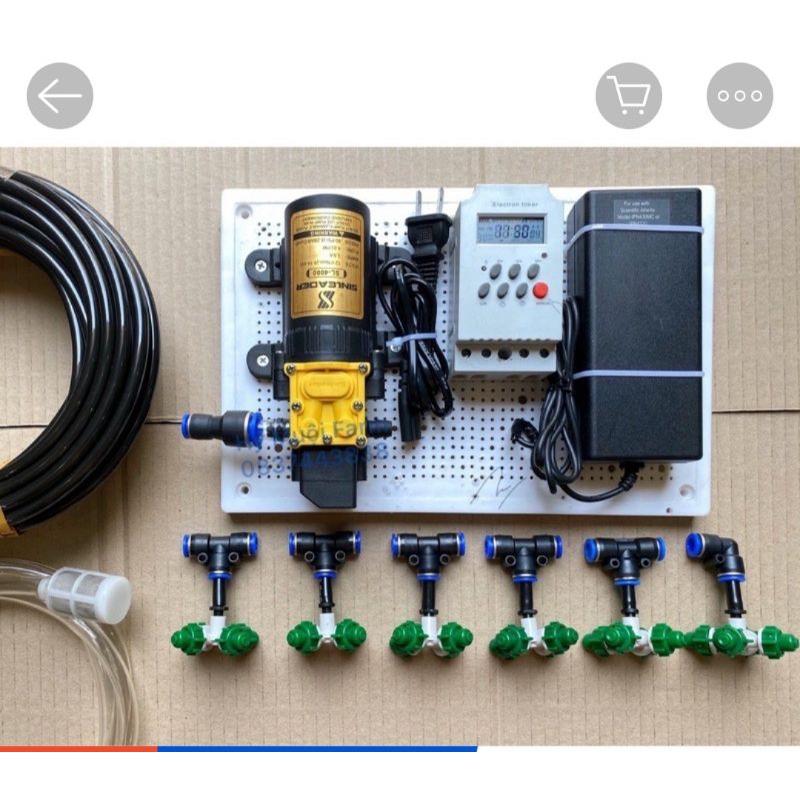 Bộ phun tưới lan cây cảnh,máy sinleader và hẹn giờ