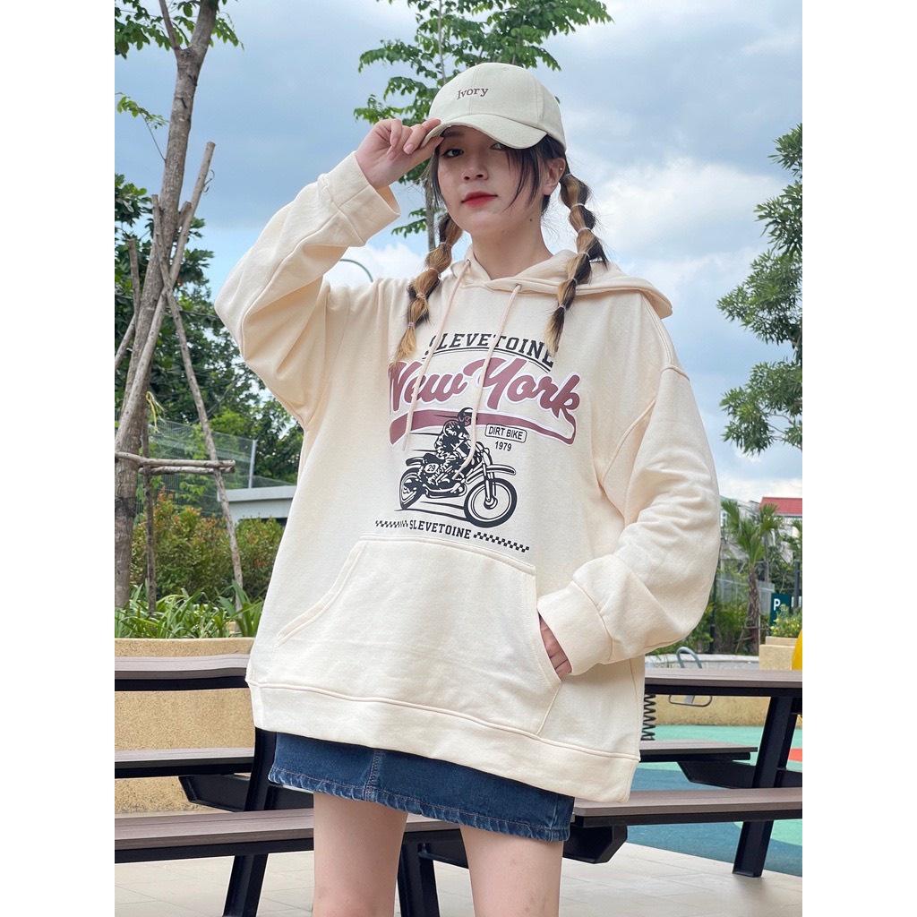Áo khoác Hoodie nỉ bông NEWYORK form rộng unisex nam nữ (Ảnh thật/Có sẵn