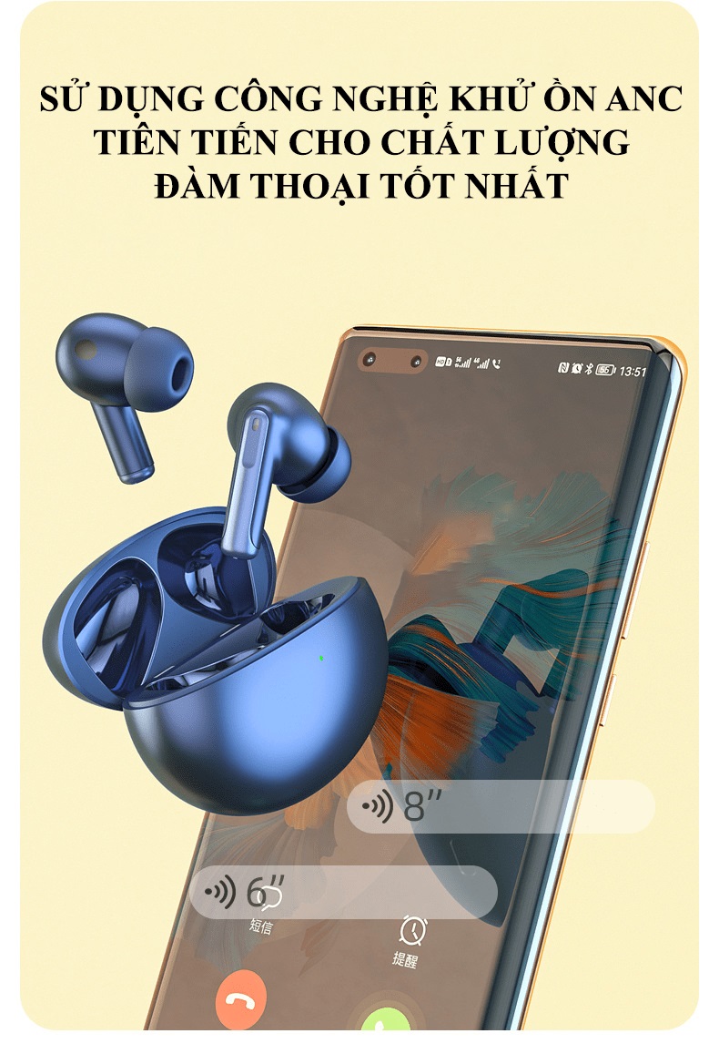 Tai nghe Bluetooth XY-70 sử dụng công nghệ chống ồn tiên tiến ANC với nút nhấn cảm ứng và sạc không dây tiện lợi - JL