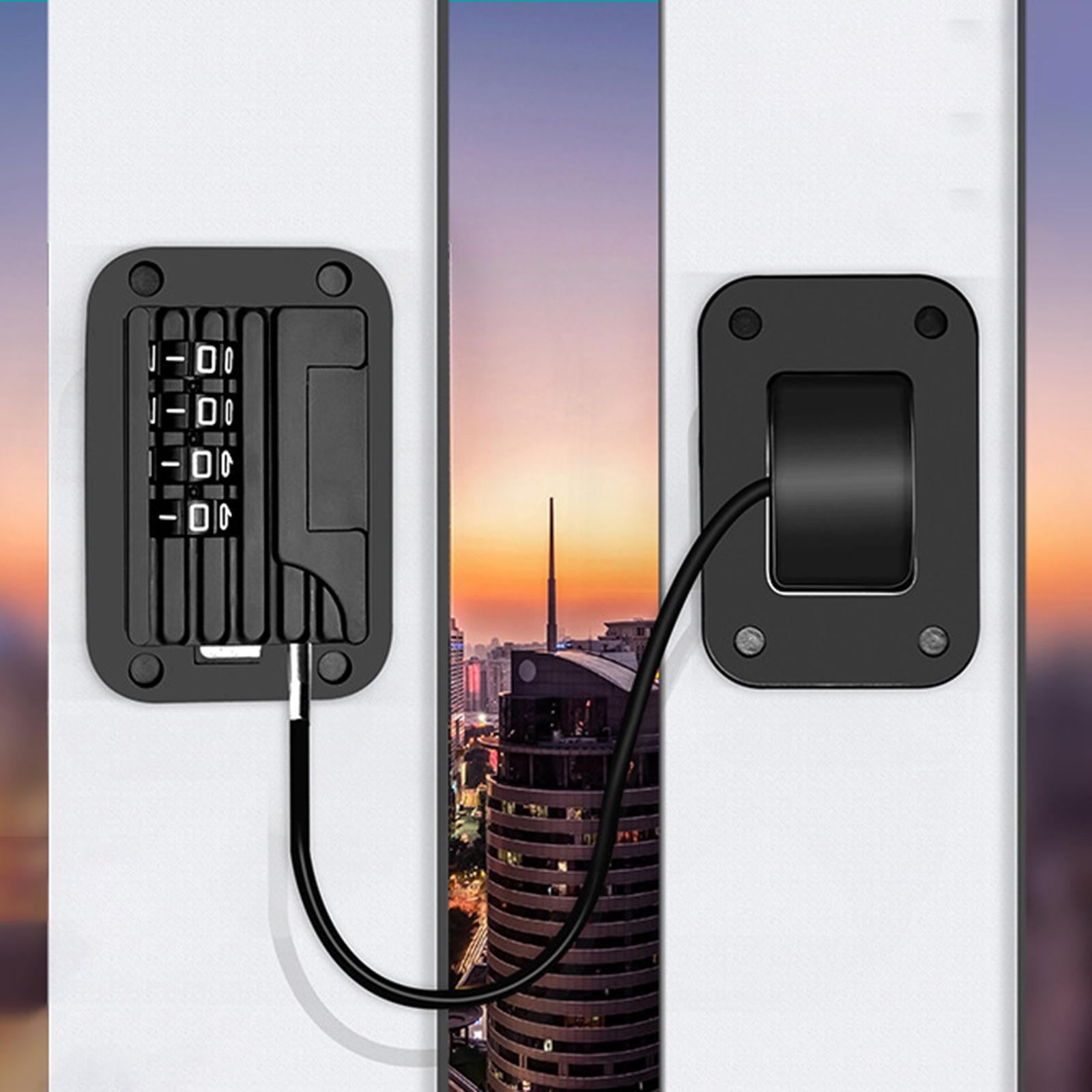 2xRefrigerator Window Lock Kid Safety Coded Combination Locks For Fridge Door Black