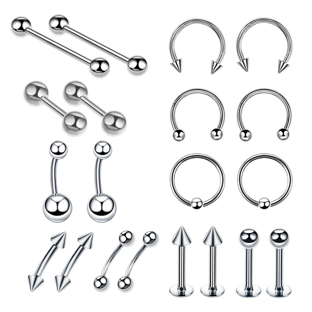 20/Set Jewelry 16G for Belly Nose Lip Eyebrow