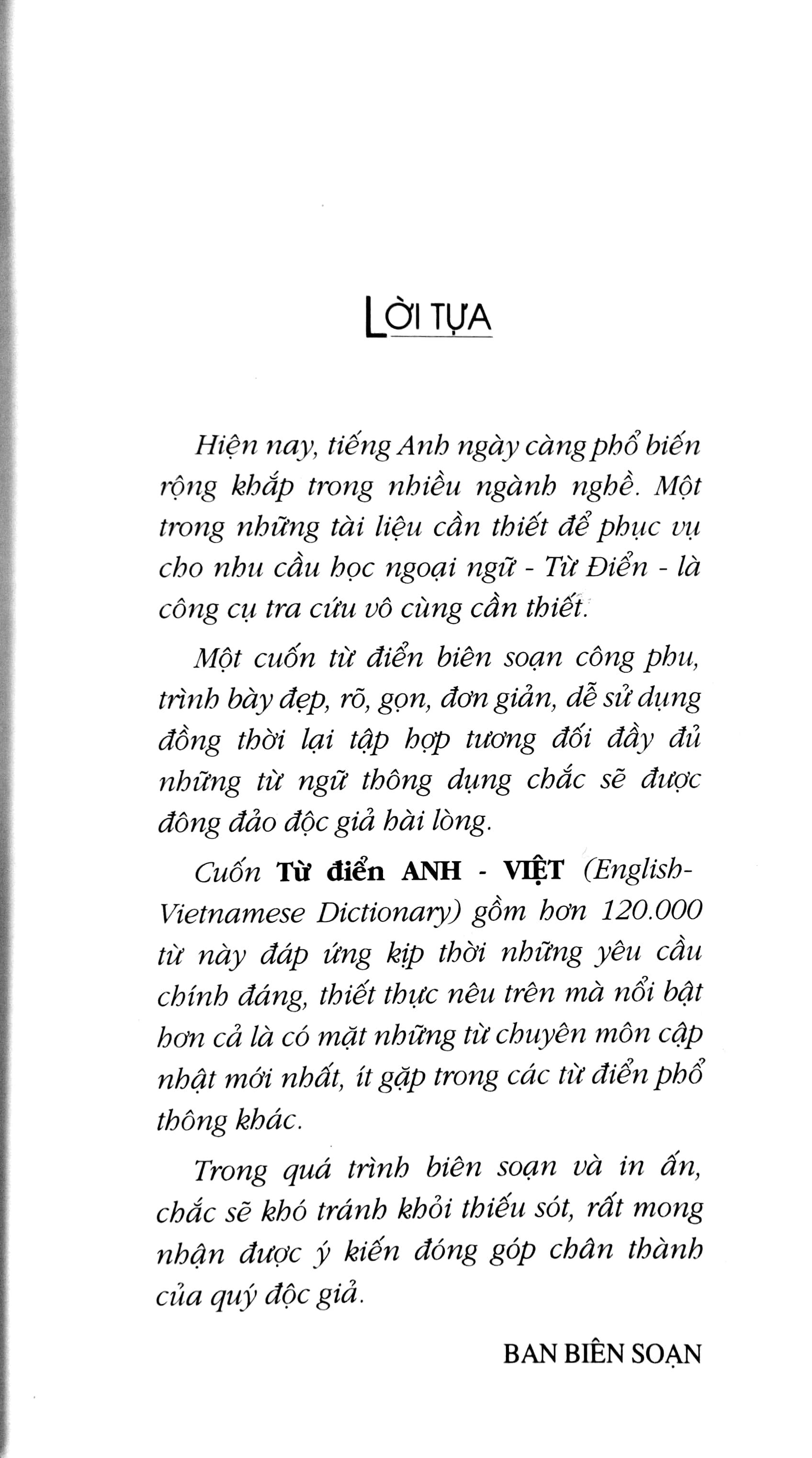 Từ Điển Anh - Việt 120.000 Từ