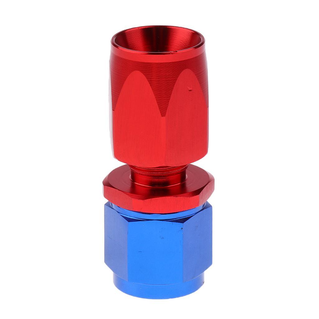 AN-4 AN-6 AN-8 AN-10 Fuel Oil Swivel Fitting Hose End Adaptor with Female Thread - Blue and Red, AN8