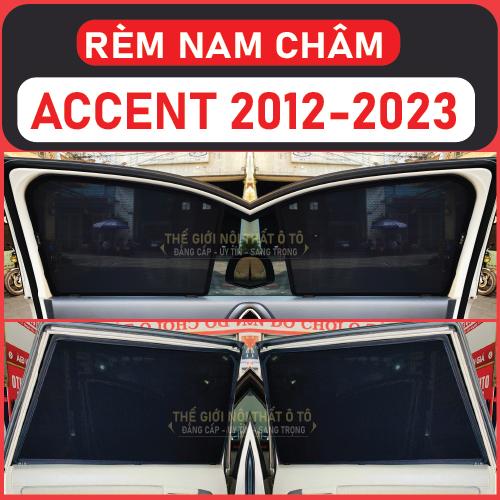 Rèm che nắng nam châm Xe Hyundai Accent Bộ 4 tấm chắn nắng chuẩn form xe, nam châm hút mạnh