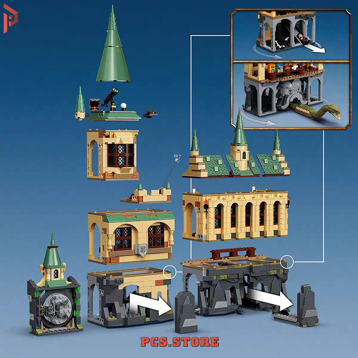 Đồ Chơi Lắp Ráp Mô Hình Lâu Đài Harry Potter And The Chamber Of Secrets Phòng Chứa Bí Mật - PCS STORE