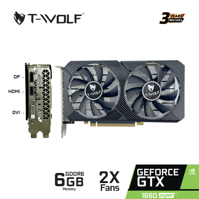 Card Màn Hình  VGA T-WOLF TW-GTX1660S 6G D6 – Hàng Chính Hãng