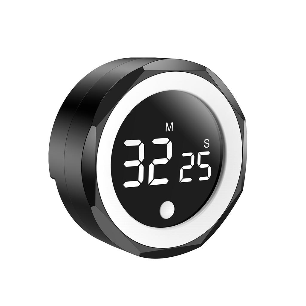 Digitial Timer Manual Knob Alarm Clock Stopwatch Kitchen Meeting Cooking