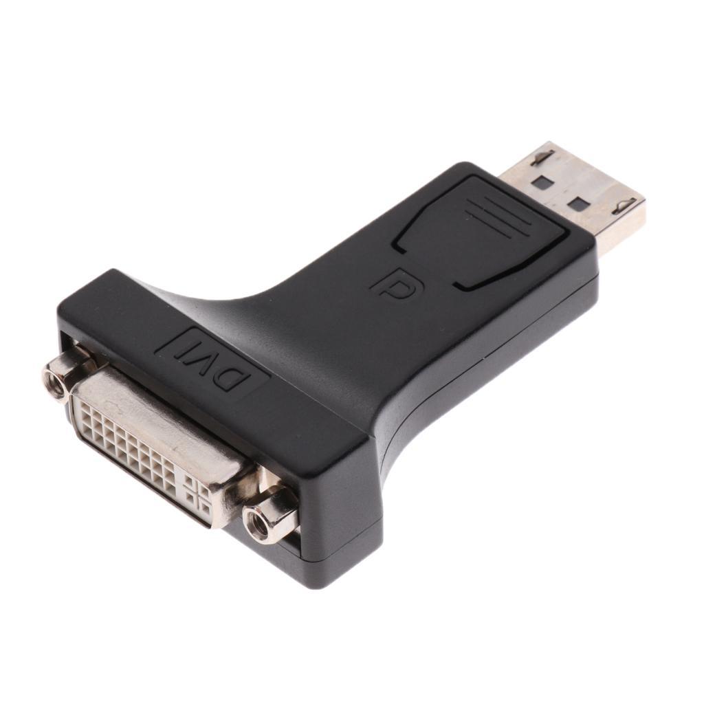 DP Male to 24+5 Pin DVI Female M/F Converter Adapter 70*40*16mm Black