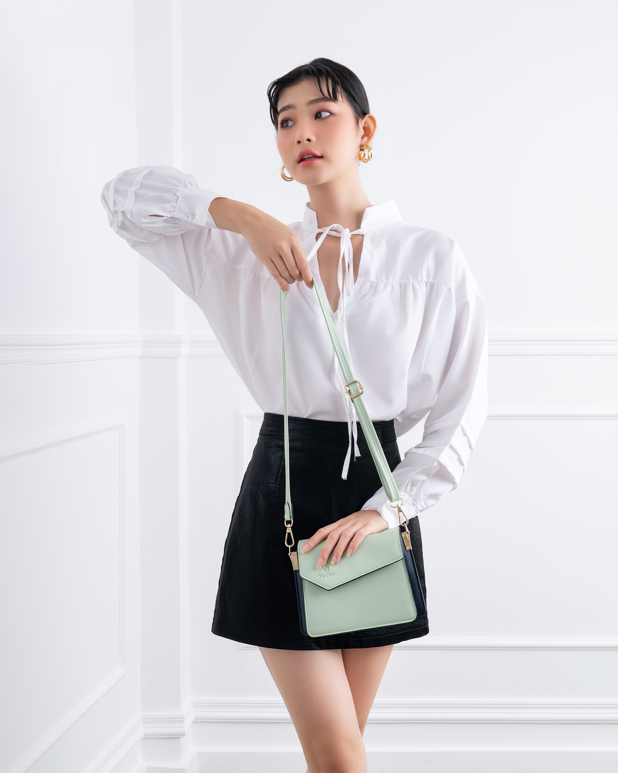 Túi đeo chéo nữ nắp cách điệu Yuumy Seasand YN100