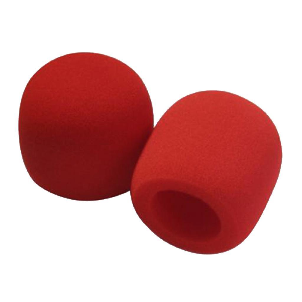 6 Pack Foam Microphone Cover Ball Type Windscreen in Red