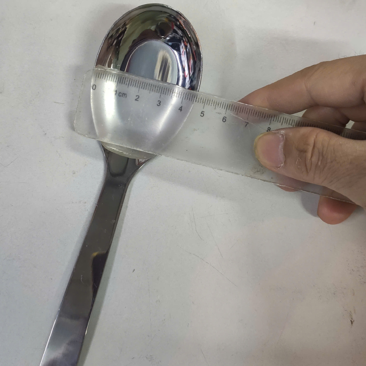 Thìa phở inox cao cấp SHR S60613 dài 16.5x4.6cm đáy phẳng - Combo 5 chiếc